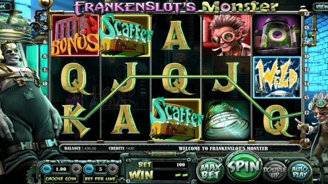 Характеристики слота Frankenslot's Monster 9