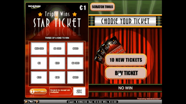 Бонусная игра Triple Wins Star Ticket 8